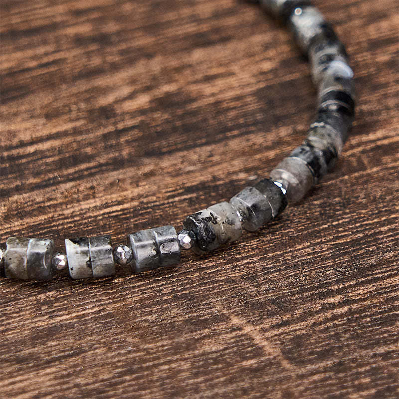 Buddha Stones Amethist, tijgeroog, rozenkwarts, blauwe jaspis, zwarte obsidiaan, platte Armband - image 37