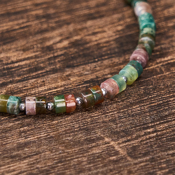 Buddha Stones Amethist, tijgeroog, rozenkwarts, blauwe jaspis, zwarte obsidiaan, platte Armband - image 42