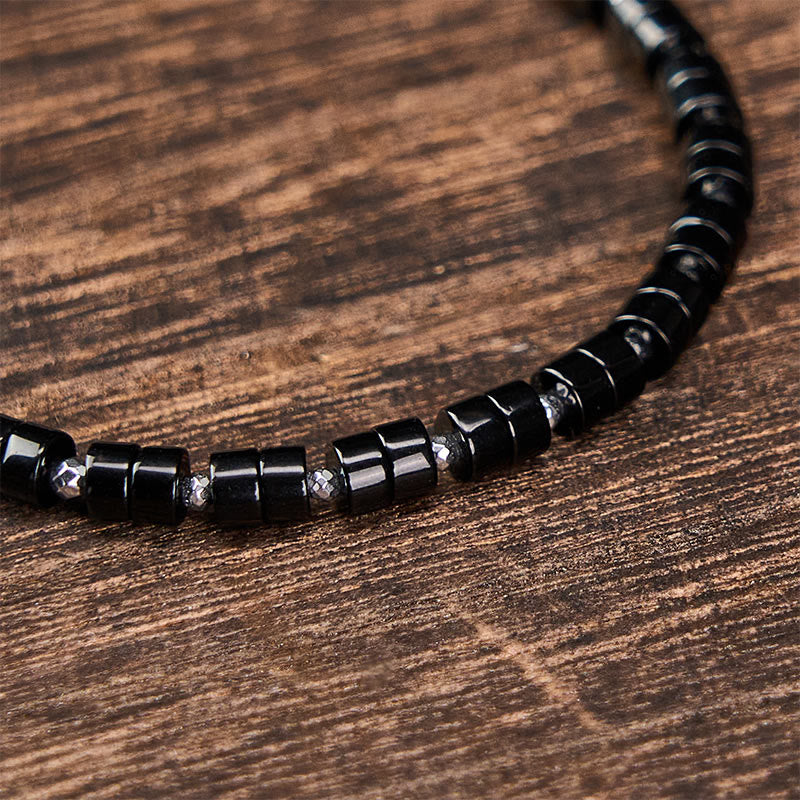 Buddha Stones Amethist, tijgeroog, rozenkwarts, blauwe jaspis, zwarte obsidiaan, platte Armband - image 22