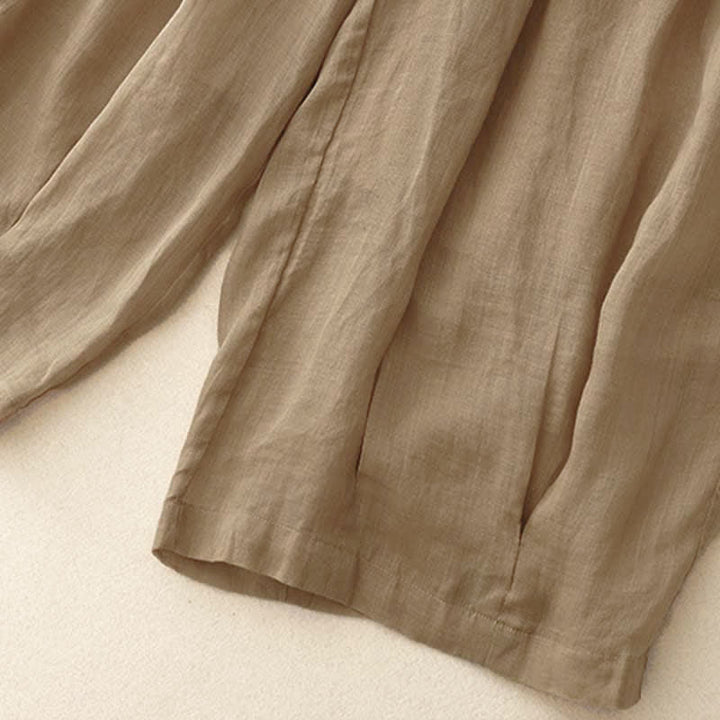 Buddha Stones Casual, losse, Cropped damesbroek met Zakken , Lengte 7-8 (ca. 197-2020). - image 3