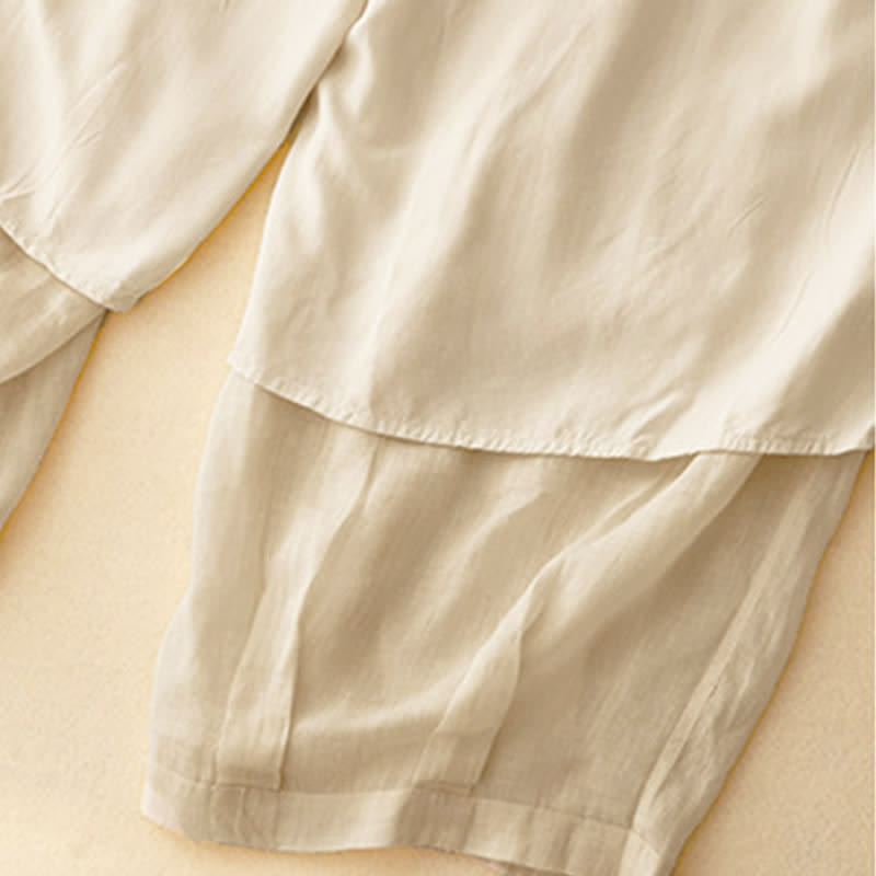 Buddha Stones Casual, losse, Cropped damesbroek met Zakken , Lengte 7-8 (ca. 197-2020). - image 23