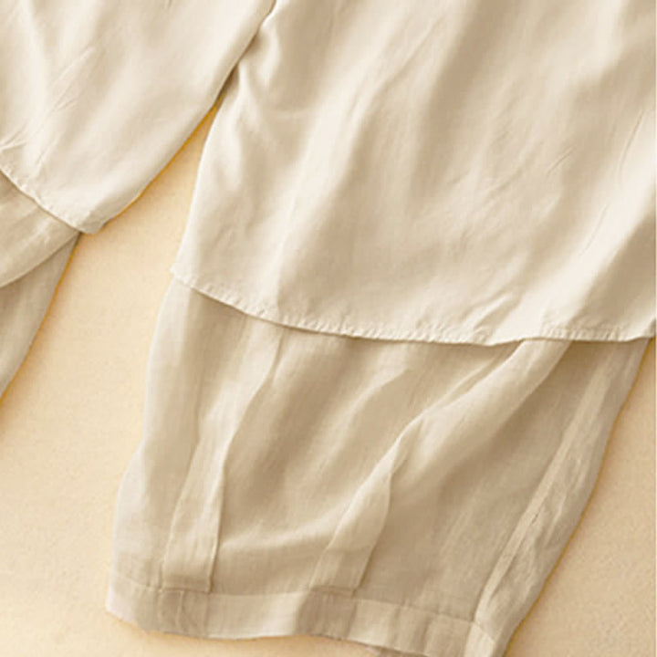 Buddha Stones Casual, losse, Cropped damesbroek met Zakken , Lengte 7-8 (ca. 197-2020). - image 23