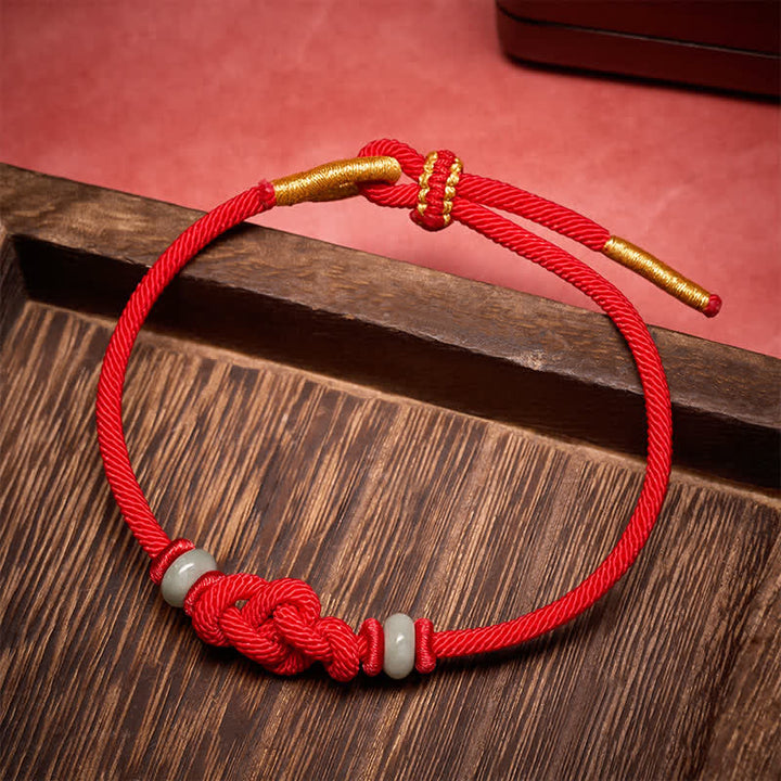 Buddha Stones Rode koord Ruyi-knoop Armband - image 4