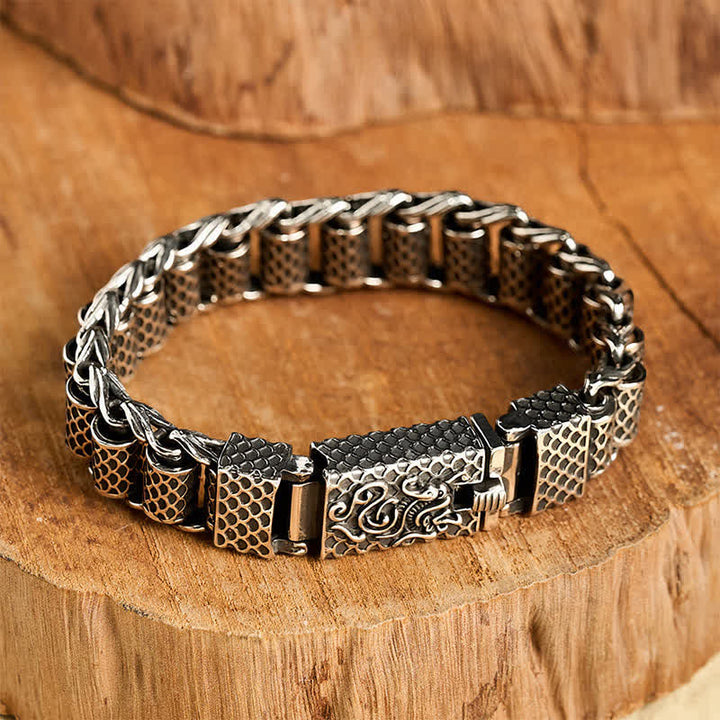 Buddha Stones Koperen drakenarmband met schakels, Armband van rijkdom. - 7,5–7,9 inch (19–20 cm) - image 0