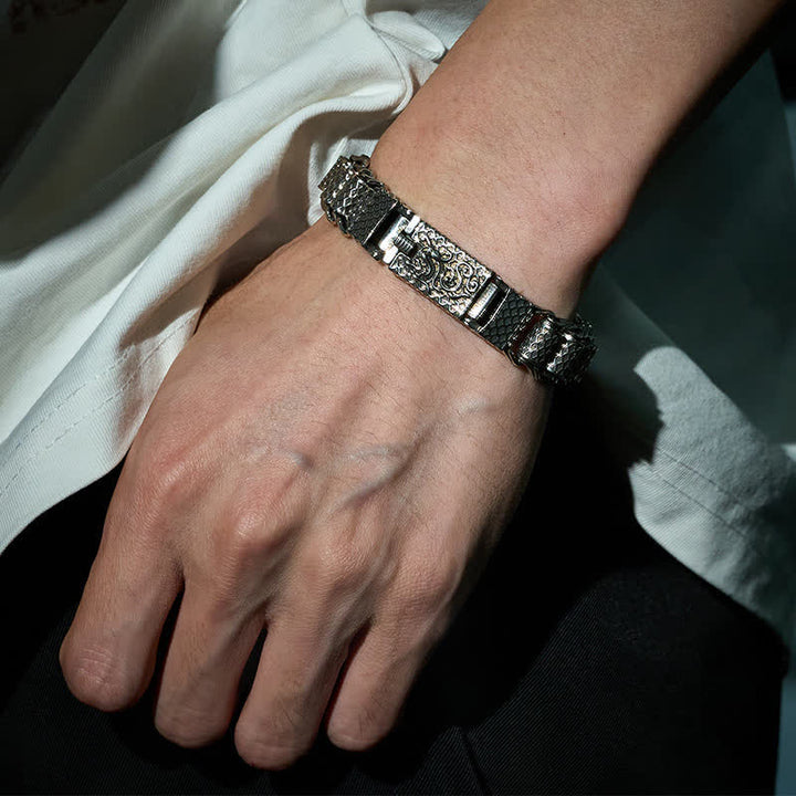 Buddha Stones Koperen drakenarmband met schakels, Armband van rijkdom. - image 9