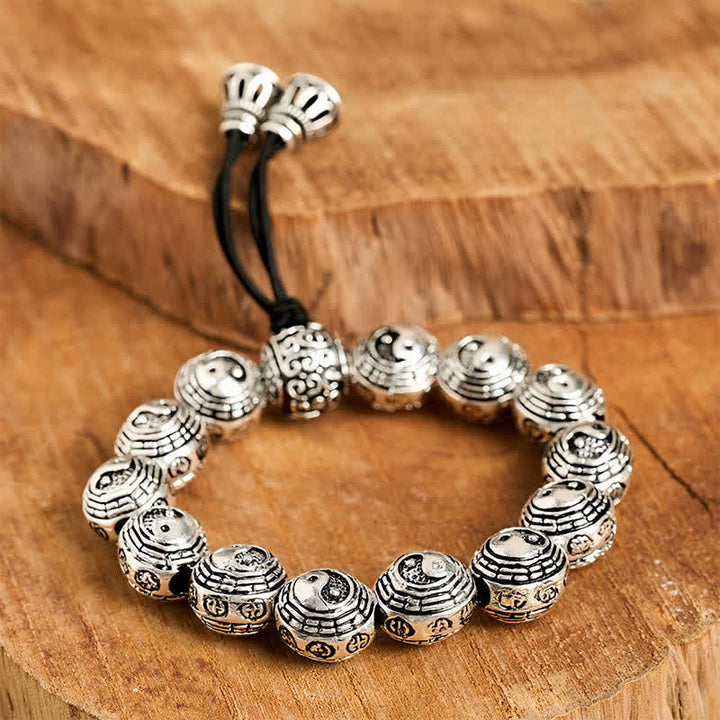 Buddha Stones Koperen Bagua Yin Yang Harmonie Ronde Armband - image 8