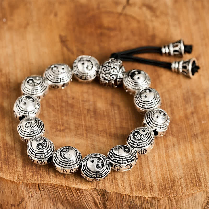 Buddha Stones Koperen Bagua Yin Yang Harmonie Ronde Armband - image 4
