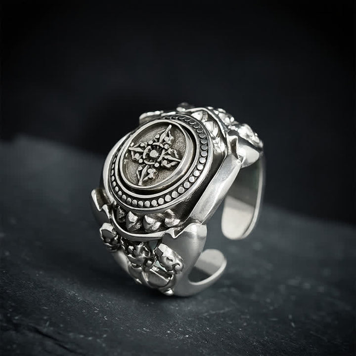 Buddha Stones Koperen Vajra Open Sterkte Ring - image 2
