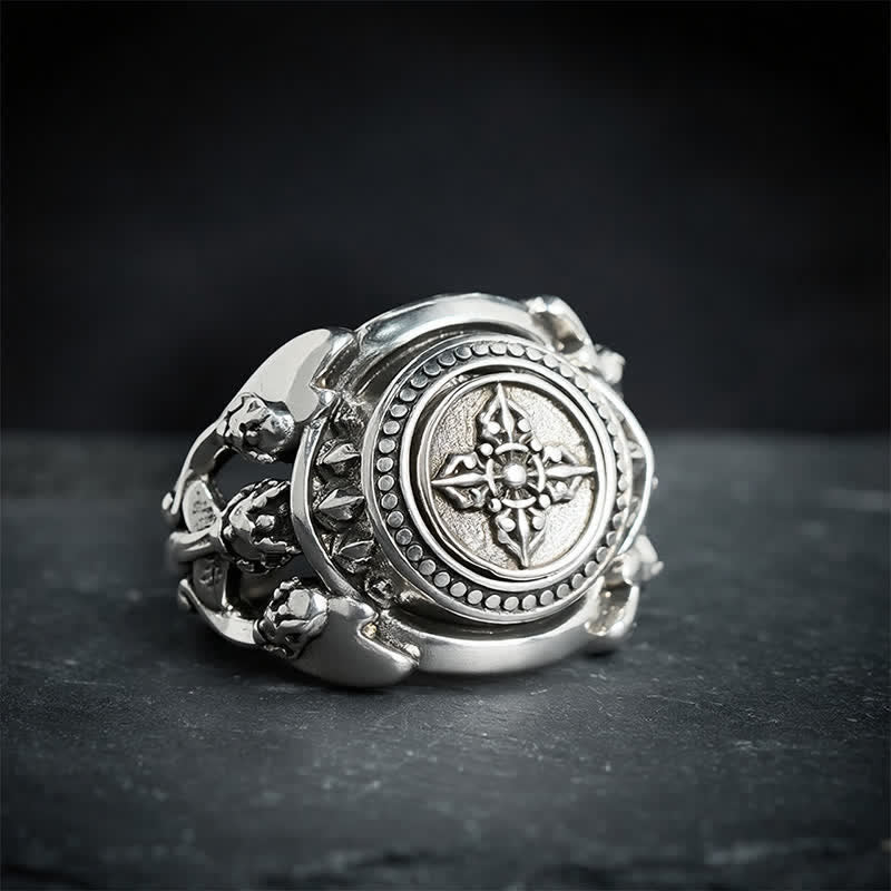 Buddha Stones Koperen Vajra Open Sterkte Ring - 18mm-US8 - image 0