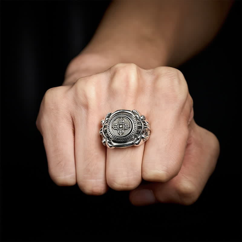 Buddha Stones Koperen Vajra Open Sterkte Ring - image 3