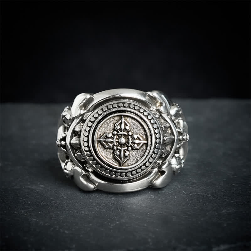 Buddha Stones Koperen Vajra Open Sterkte Ring - image 1