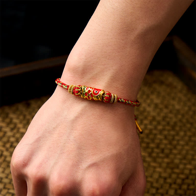 Buddha Stones Handgeweven Armband met koi-vismotief voor geluk - image 15