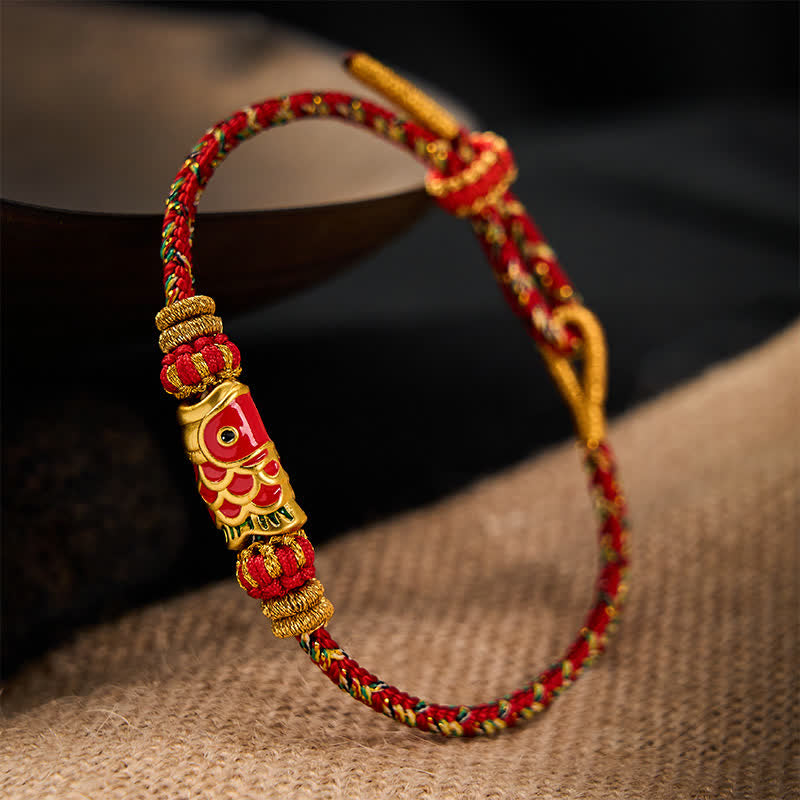 Buddha Stones Handgeweven Armband met koi-vismotief voor geluk - image 13