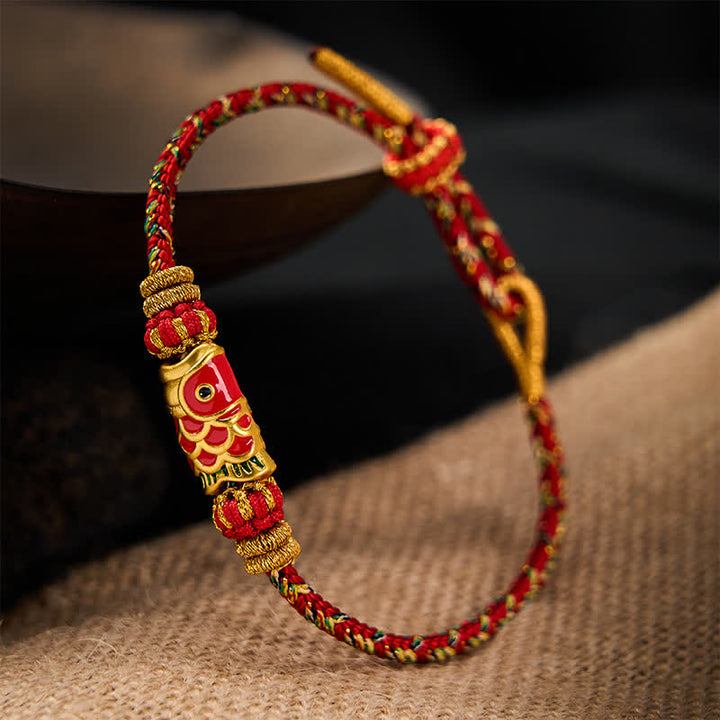 Buddha Stones Handgeweven Armband met koi-vismotief voor geluk - image 13