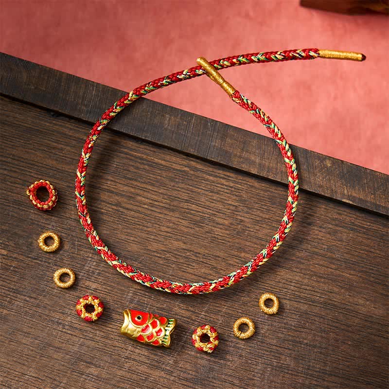 Buddha Stones Handgeweven Armband met koi-vismotief voor geluk - image 14