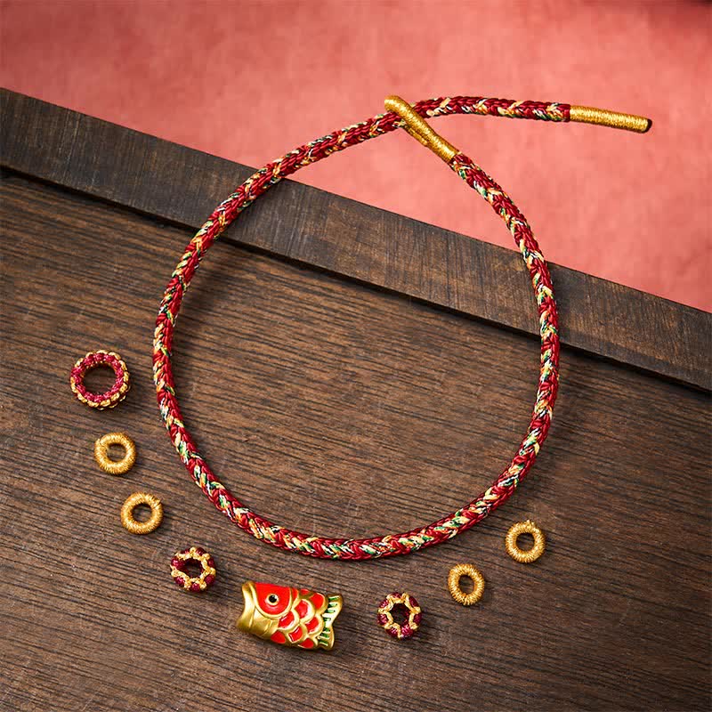 Buddha Stones Handgeweven Armband met koi-vismotief voor geluk - image 10