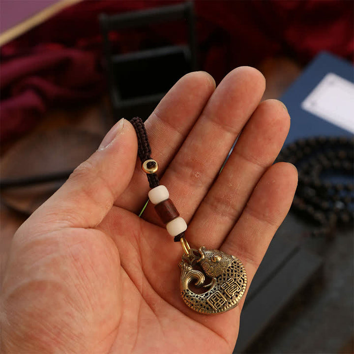 Buddha Stones Messing Koi Vis Succes Gevlochten Ronde Sleutelhangers - image 9