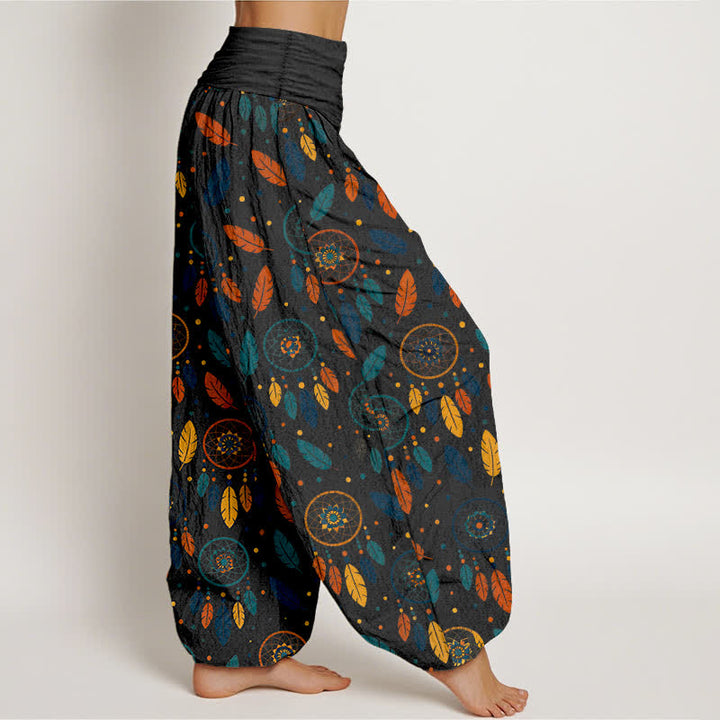 Buddha Stones Dames harembroek met elastische Taille en dromenvanger- en verenpatroon - image 9