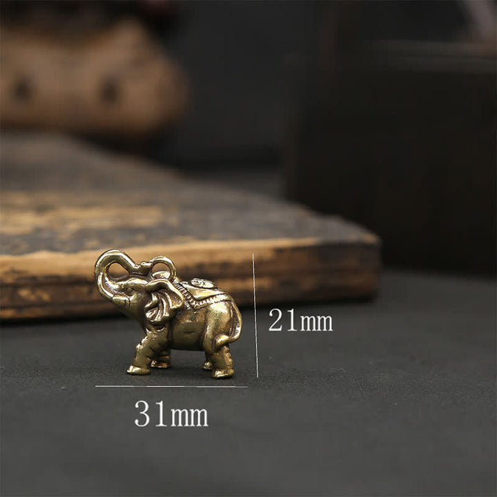 Buddha Stones Sleutelhangers met de wijsheid van Pi Xiu en een messing olifant, vijf keizermunten, kalebas. - image 18