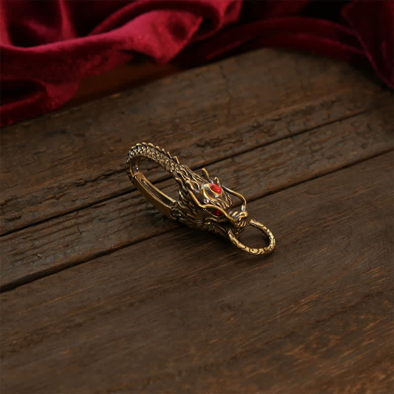 Buddha Stones Messing Sleutelhangers met stevig slot - Messingrode edelsteen - image 0