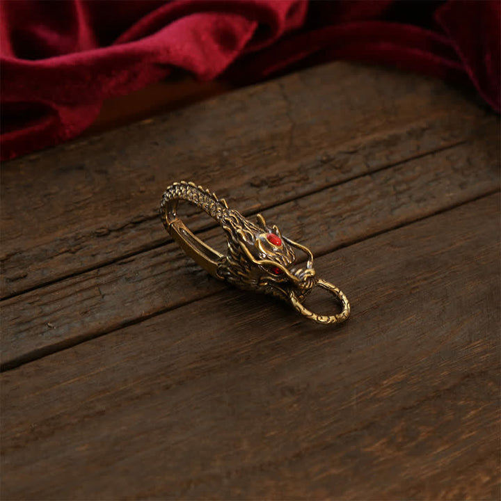 Buddha Stones Messing Sleutelhangers met stevig slot - Messingrode edelsteen - image 0