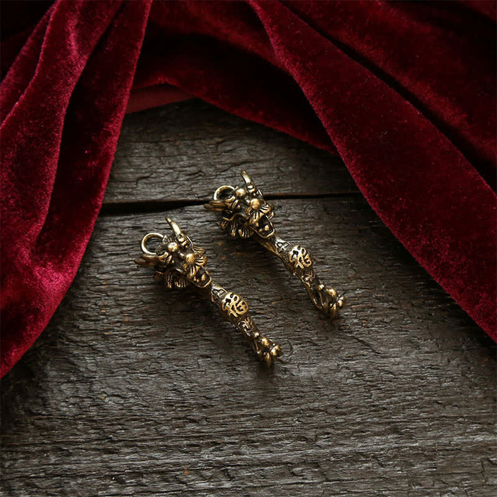Buddha Stones Messing Draak Ruyi Vijf Keizer Munten Succes Sleutelhangers - image 16