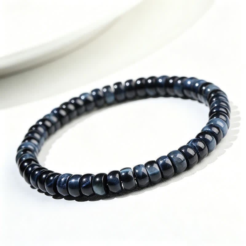 Buddha Stones Armband met blauwe tijgeroog kralen en positieve eigenschappen - image 1