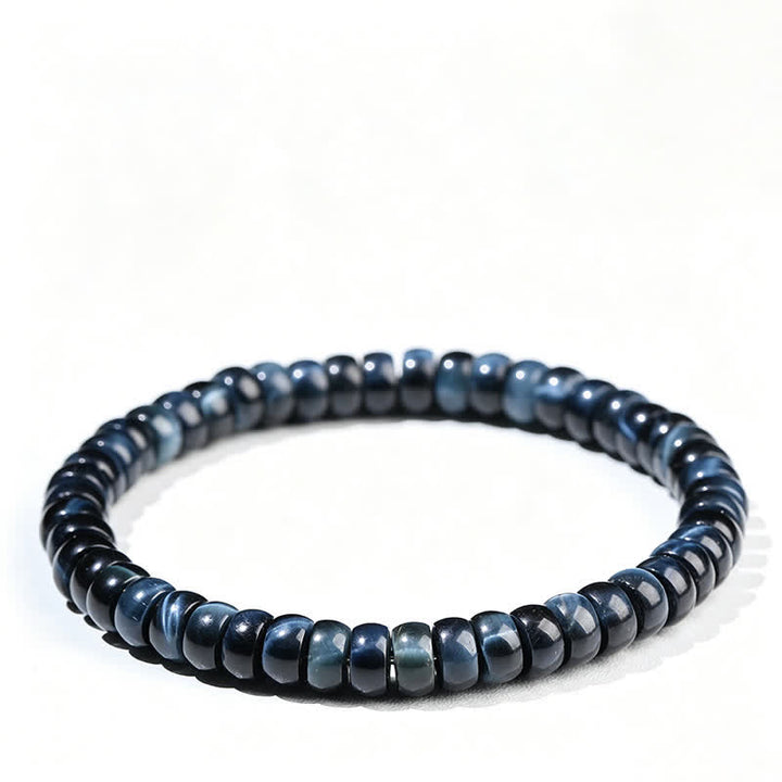 Buddha Stones Armband met blauwe tijgeroog kralen en positieve eigenschappen - Blauwe tijgeroog (Intuïtie ♥ Helderheid) - image 0