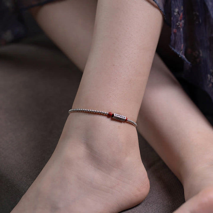 Buddha Stones Cinnaber Om Mani Padme Hum wijsheid Enkelband Armband - image 9