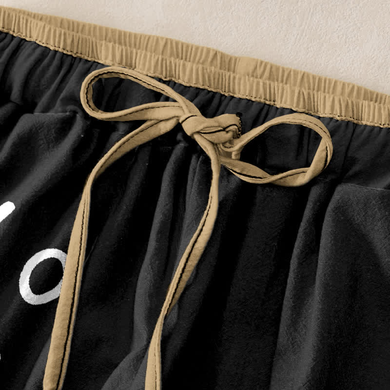Buddha Stones Damesbroek van 100% Cotton met Hello Cat-pootjesprint, elastische Taille en Zakken. - image 1
