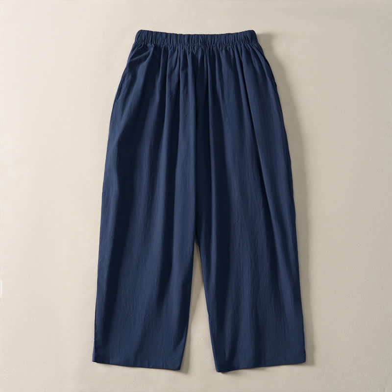Buddha Stones Zomerse casual korte broek met trekkoord, Cropped model, harembroek voor heren met Zakken - image 1
