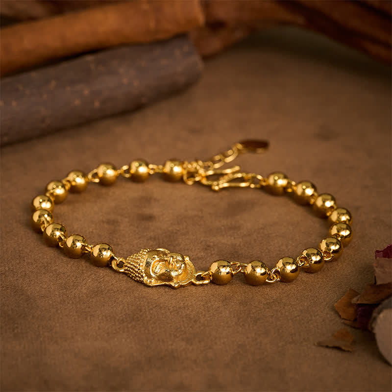 Buddha Stones Koperen Boeddha kralen Armband voor sereniteit - image 1