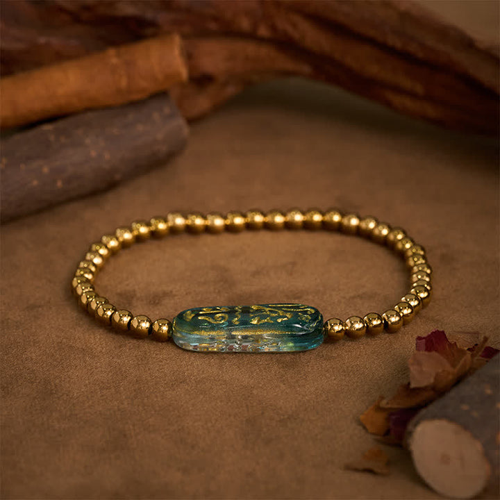 Buddha Stones Titanium stalen Liuli Om Mani Padme Hum Armband - image 1