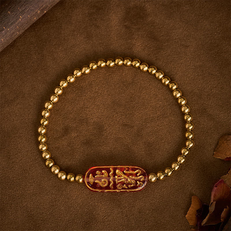 Buddha Stones Titanium stalen Liuli Om Mani Padme Hum Armband - image 9