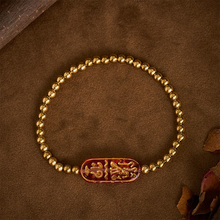 Buddha Stones Titanium stalen Liuli Om Mani Padme Hum Armband - image 9