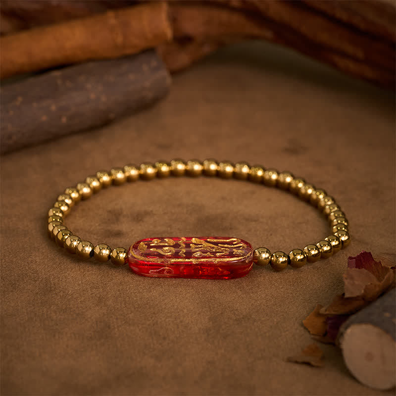 Buddha Stones Titanium stalen Liuli Om Mani Padme Hum Armband - image 10