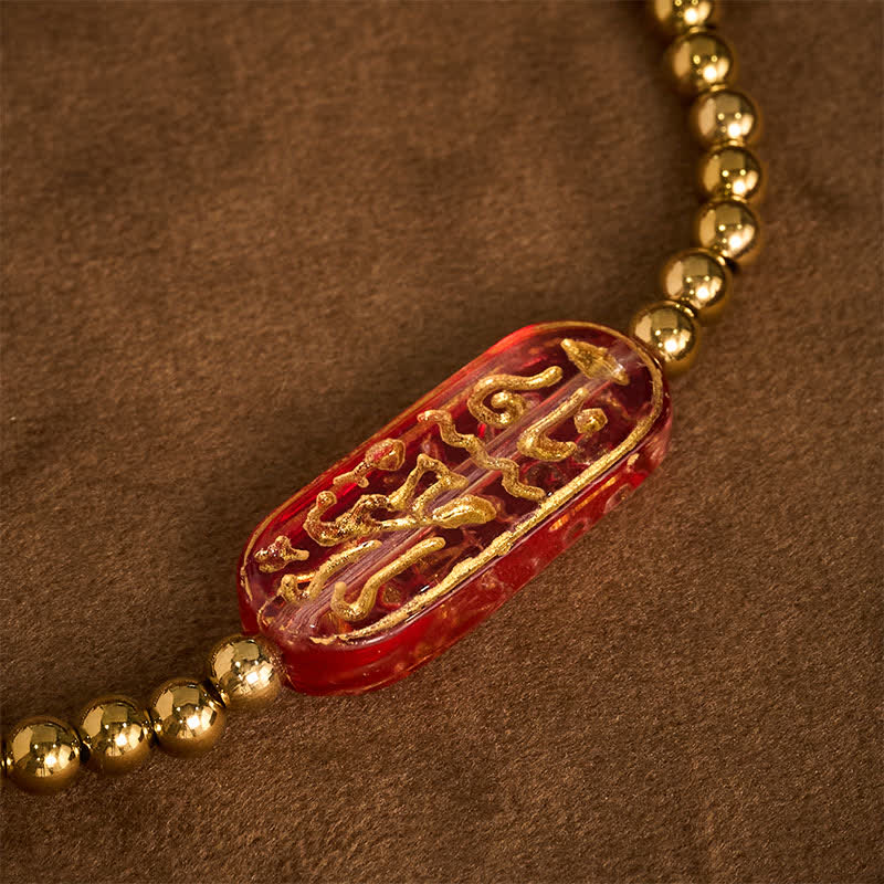 Buddha Stones Titanium stalen Liuli Om Mani Padme Hum Armband - image 12