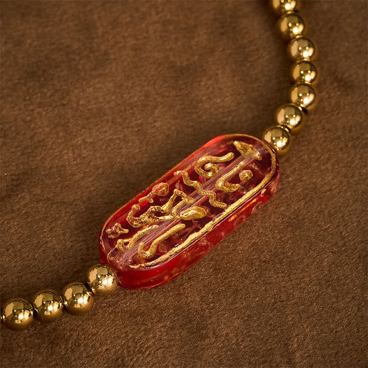Buddha Stones Titanium stalen Liuli Om Mani Padme Hum Armband - image 12
