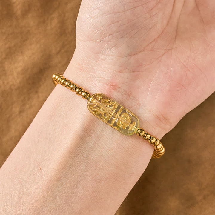 Buddha Stones Titanium stalen Liuli Om Mani Padme Hum Armband - image 16