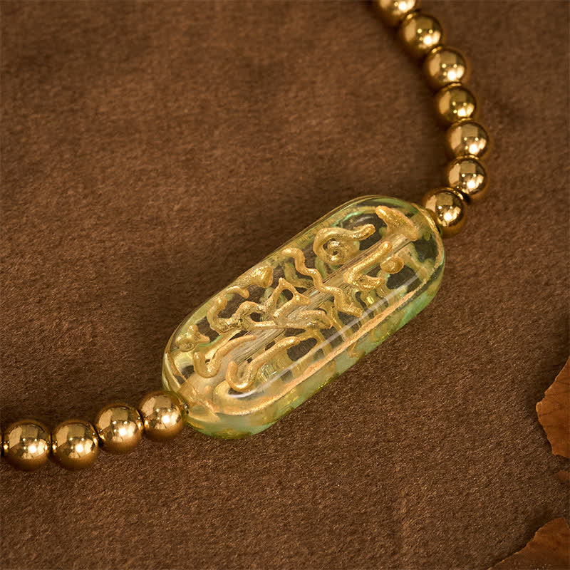 Buddha Stones Titanium stalen Liuli Om Mani Padme Hum Armband - image 17