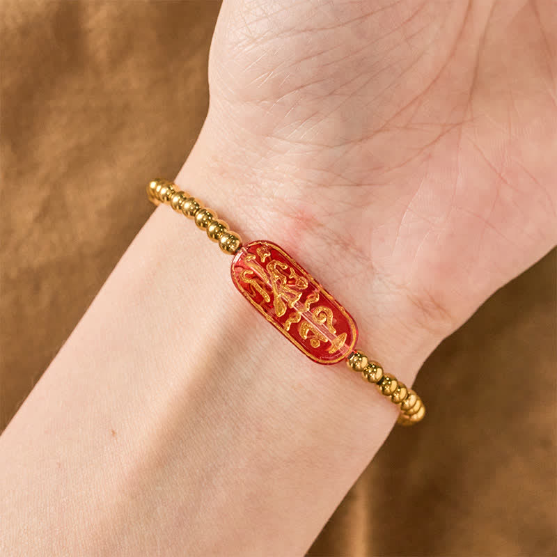 Buddha Stones Titanium stalen Liuli Om Mani Padme Hum Armband - image 11