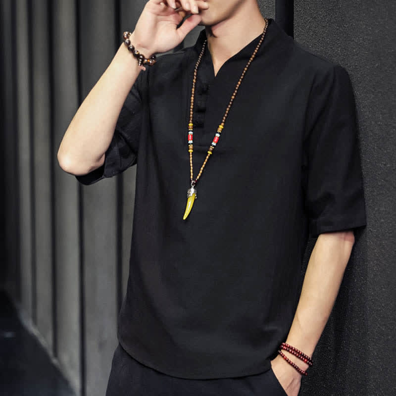 Buddha Stones Casual zomerhemd met halflange Mouwlengte , Overhemden met Korte mouw - image 15