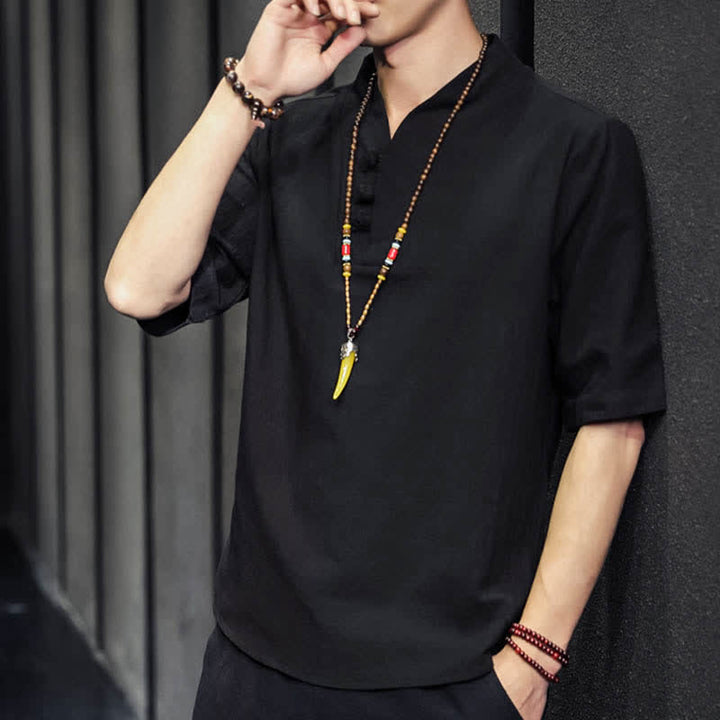 Buddha Stones Casual zomerhemd met halflange Mouwlengte , Overhemden met Korte mouw - image 15