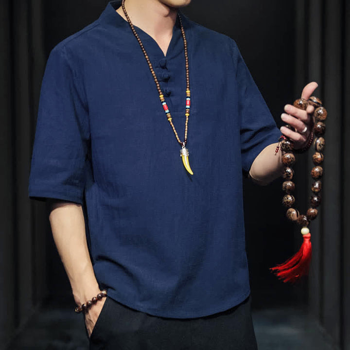 Buddha Stones Casual zomerhemd met halflange Mouwlengte , Overhemden met Korte mouw - image 29