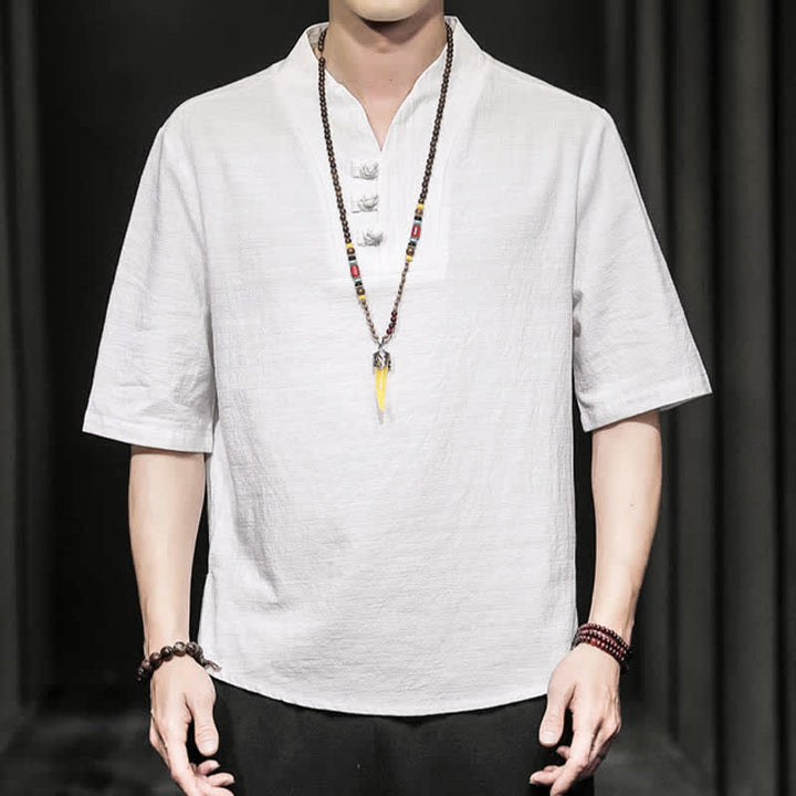 Buddha Stones Casual zomerhemd met halflange Mouwlengte , Overhemden met Korte mouw - image 1