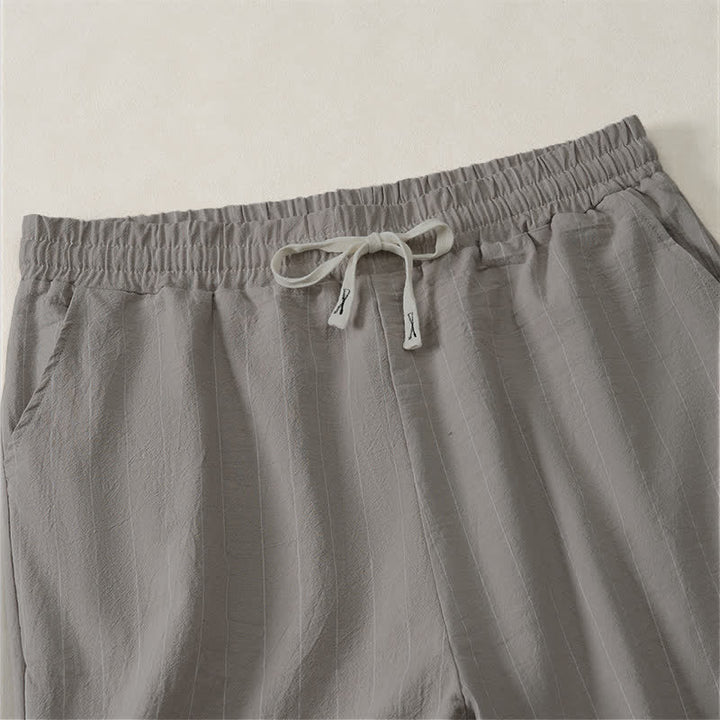 Buddha Stones Zomerse casual gestreepte herenshorts met Zakken - image 16