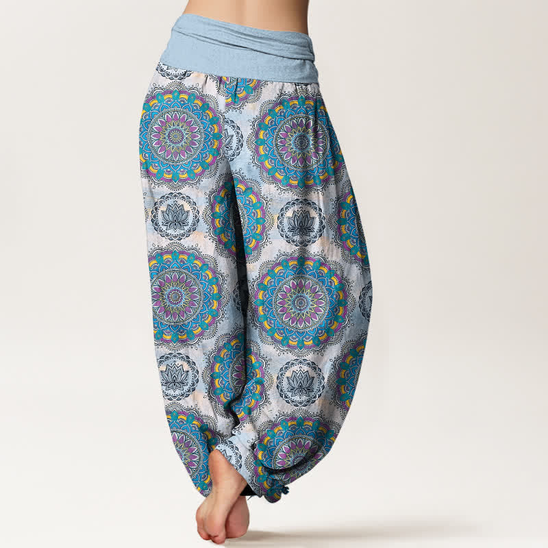 Buddha Stones Dames harembroek met elastische Taille en boho mandala-patroon. - image 7