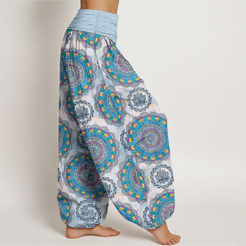 Buddha Stones Dames harembroek met elastische Taille en boho mandala-patroon. - image 6