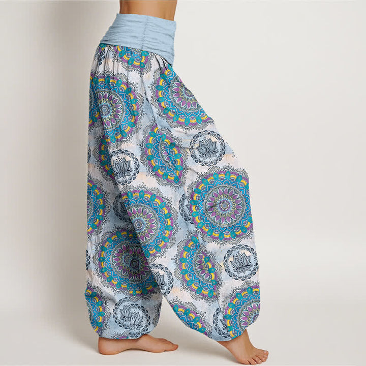 Buddha Stones Dames harembroek met elastische Taille en boho mandala-patroon. - image 6