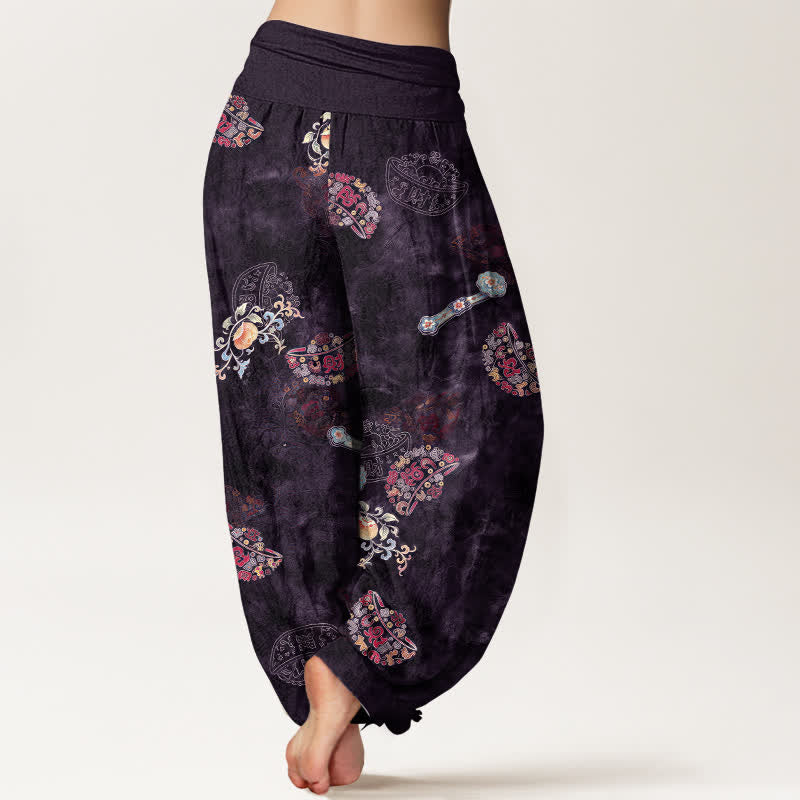 Buddha Stones Dames Waaier met elastische Taille en Boheemse bloemenprint van katoen en bohemian design - image 7